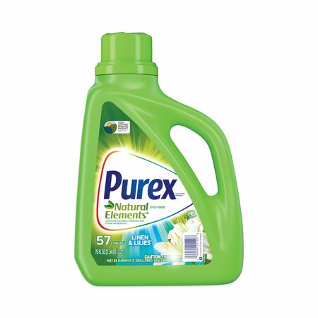 PUREX High Efficiency Laundry Detergent, 75 oz Bottle, Liquid, Linen & Lilies, 6 PK 10024200011205